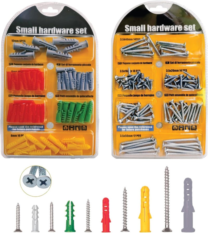 MAX-EMA GLOBAL MAX-EMA Wall Anchors And Screws Set For Drywall 150 Pcs Self Tapping Screws And Heavy Duty Wall Plugs Kit Star Head Screws And Plastic Anchors For Hollow And Plaster, Diy And Hardware Use - Image 1