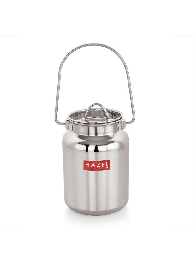 HAZEL Stainless Steel Oil And Ghee Air Tight Container | 5 Litre Oil Pot Container For Kitchen Storage | Steel Ghee Can,Silver - Image 5
