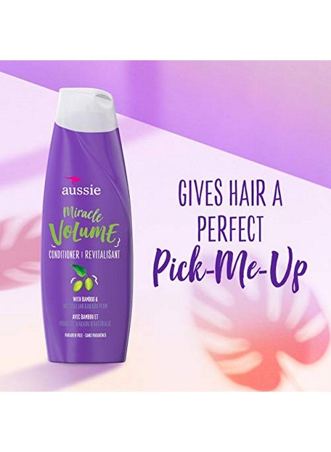 Aussie Miracle Volume Conditioner With Plum & Bamboo For Fine Hair 30.4 Fluid Ounce (Pack Of 4) - Image 5