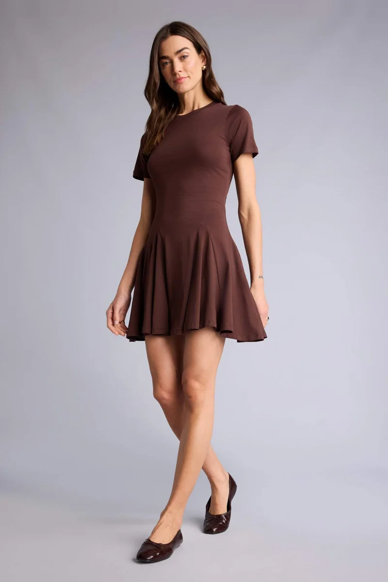 ديفاكتو A Cut Cotton Mini Dress