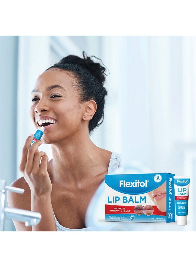 Flexitol Lip Balm, 0.35 Ounce Tube, Cream White, 3 Count (Pack of 1) - Image 4