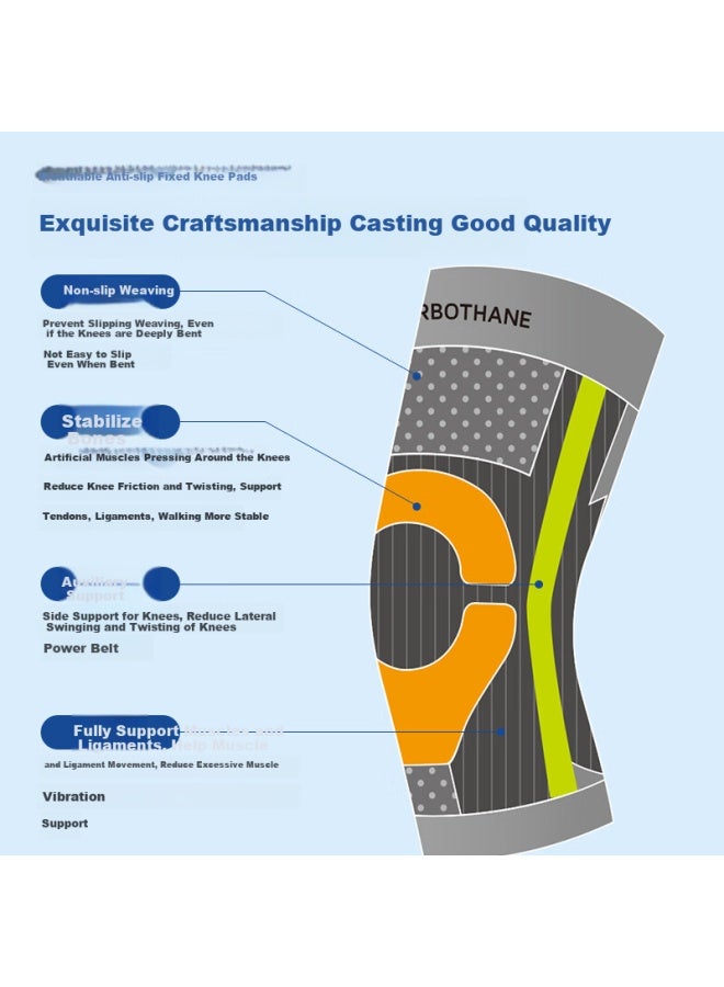 Sorbothane Imported Knee Brace For Men And Women, Meniscus Protection, Injury Prevention For Running, Cycling, Hiking, Knee Joint Support, Size L - Image 1