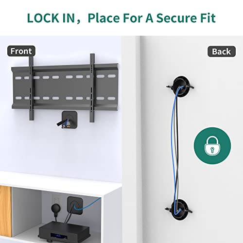 HomeMount TV Cord Hider for Wall Mounted TV - Cable Management Kit to Hide TV Wires Behind The Wall - Includes 2 Cable Manager Brackets, and Thicker Hold Opener for Easy Install (Black) - Image 3