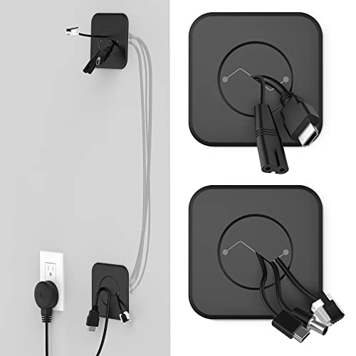 HomeMount TV Cord Hider for Wall Mounted TV - Cable Management Kit to Hide TV Wires Behind The Wall - Includes 2 Cable Manager Brackets, and Thicker Hold Opener for Easy Install (Black) - Image 1