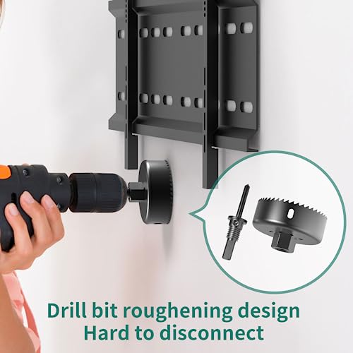 HomeMount TV Cord Hider for Wall Mounted TV - Cable Management Kit to Hide TV Wires Behind The Wall - Includes 2 Cable Manager Brackets, and Thicker Hold Opener for Easy Install (Black) - Image 4