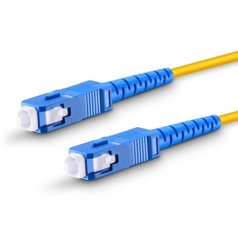 Hexabyte 10 Meter Single Mode SC to SC Fiber Optic Patch Cable – Simplex 9/125 Jumper, FSMS SC/UPC to SC/UPC, Yellow, High-Speed Internet Connectivity - Image 2