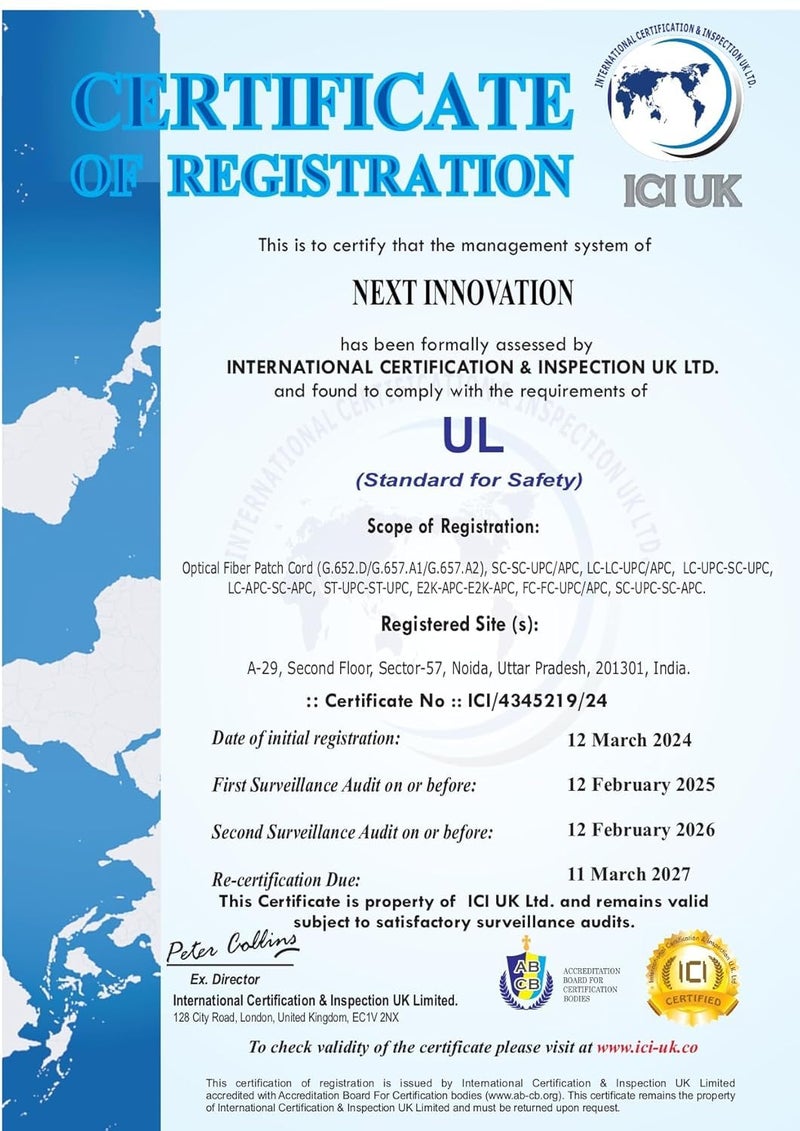 Hexabyte 10 Meter Single Mode SC to SC Fiber Optic Patch Cable – Simplex 9/125 Jumper, FSMS SC/UPC to SC/UPC, Yellow, High-Speed Internet Connectivity - Image 4