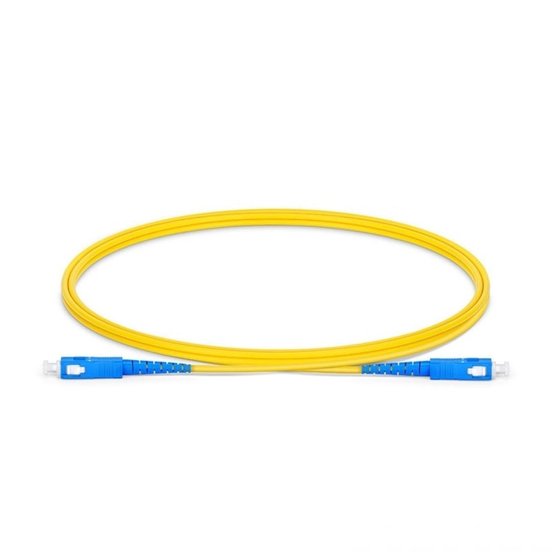 Hexabyte 10 Meter Single Mode SC to SC Fiber Optic Patch Cable – Simplex 9/125 Jumper, FSMS SC/UPC to SC/UPC, Yellow, High-Speed Internet Connectivity - Image 1