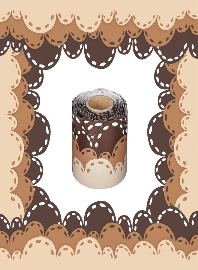 BB Hapeayou Brown Bulletin Board Border 65.6ft Classroom Blackboard Decoration for School/Office/Party - Image 1