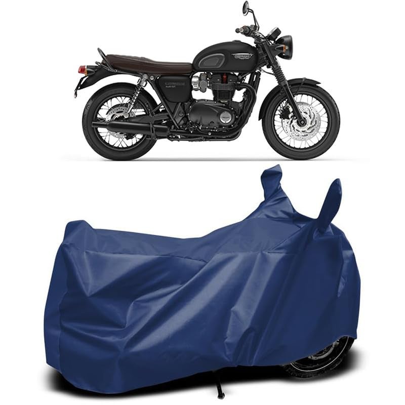 MADAFIYA Waterproof Two Wheeler Cover for Triumph Bonneville T120 Bike All Season Protection Bike Cover for Rain & Sun (Navy) - Image 1