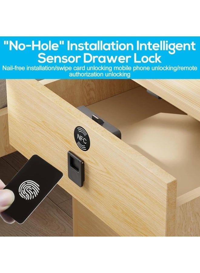 Upgraded smart locker locks and hidden keyless electric drawer locks, hidden NFC locks with no drilling required, electronic child safety locks for drinks cabinets, cupboards, drawers and desks (mobile NFC functionality for Android only) - Image 3