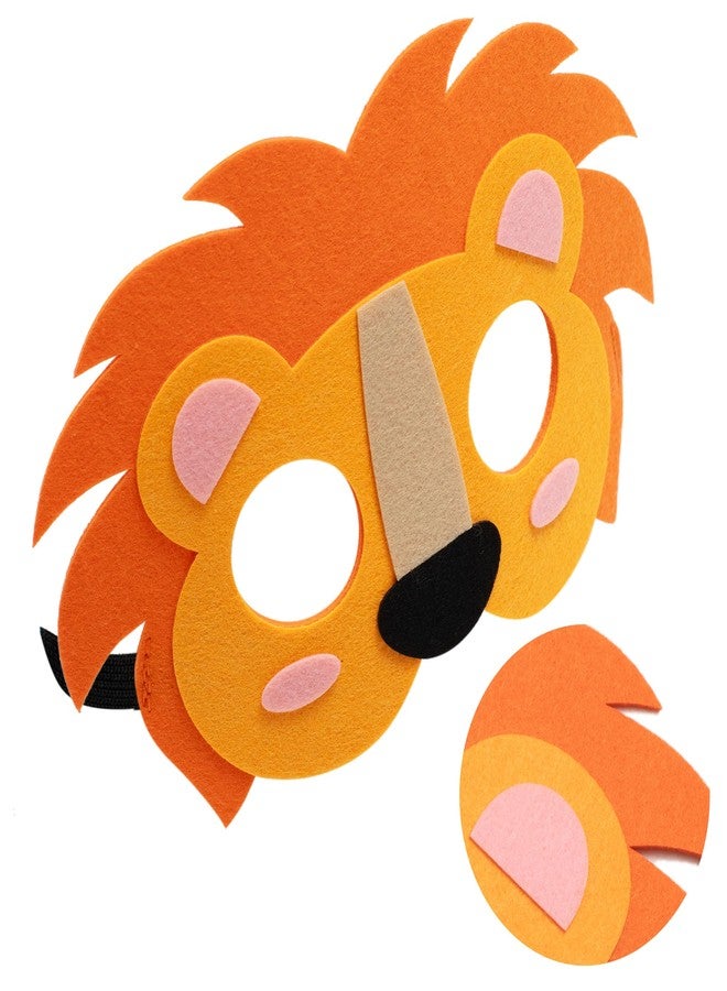 INF-STAR Felt Masks Set - 4PCS Girl, Scarecrow, Tinman and Cowardly Lion Costume Masks for Kids Birthday Party, Dress Up & Halloween - Image 4