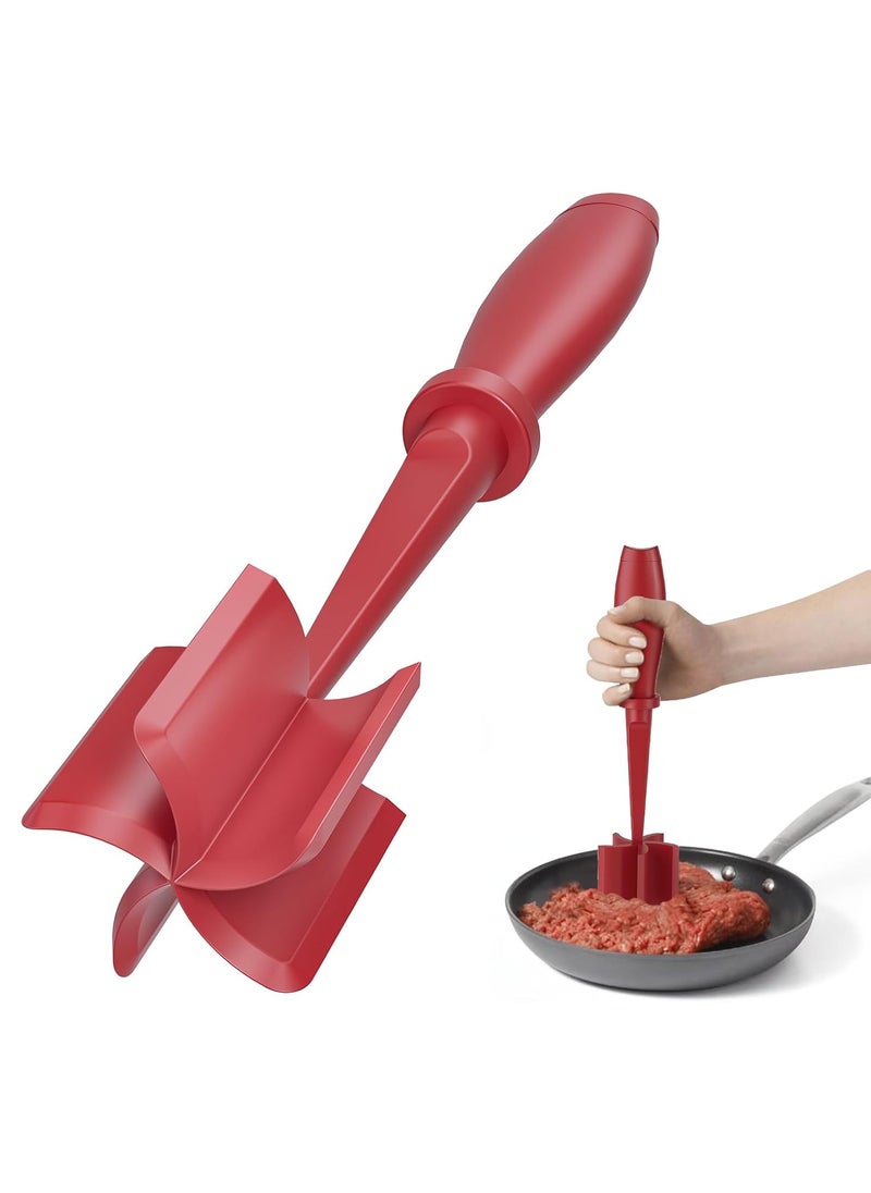 Generic - Meat Chopper, Hamburger Chopper, Premium Heat Resistant Masher and Smasher for Hamburger Meat, Ground Beef, Ground Turkey and More, Nylon Ground Beef Chopper Tool and Meat Fork, Mix Chopper-Black - Image 1