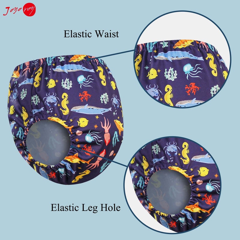 Joyo roy Plastic Underwear for Toddlers Cloth Diaper Cover Rubber Pants for Toddlers Diaper Covers for Boys Rubber Underwear for Toddlers Plastic Pants Plastic Diaper Covers for Toddlers Boys 6T - Image 3