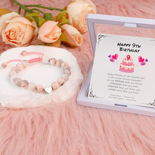 Sereney 9 Year Old Girl Birthday Gifts, Adjustable Beaded Bracelets as 9th 9yr Nine Year Old Birthday Gifts for Girls Daughter Niece Granddaughter - Image 5