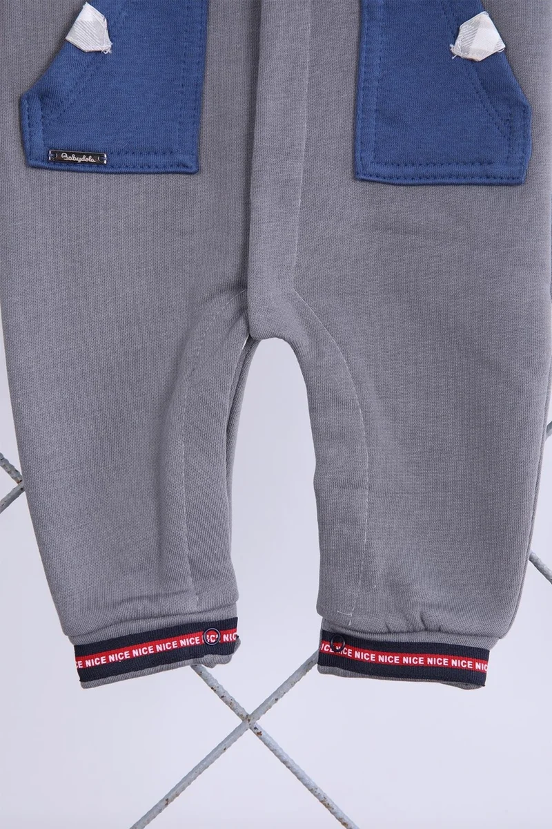 Baby Hola Babyhola Girl Boy Snapback Hooded Sports Jumpsuit 12644