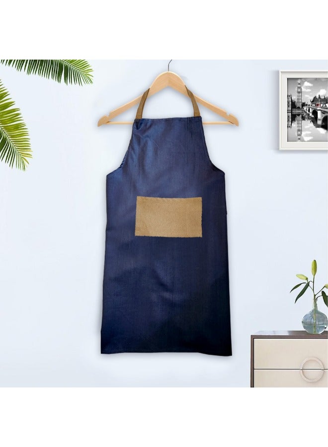 بيفت مريلة المطبخ أوركارد دينم (أزرق وكراميل) - Image 1