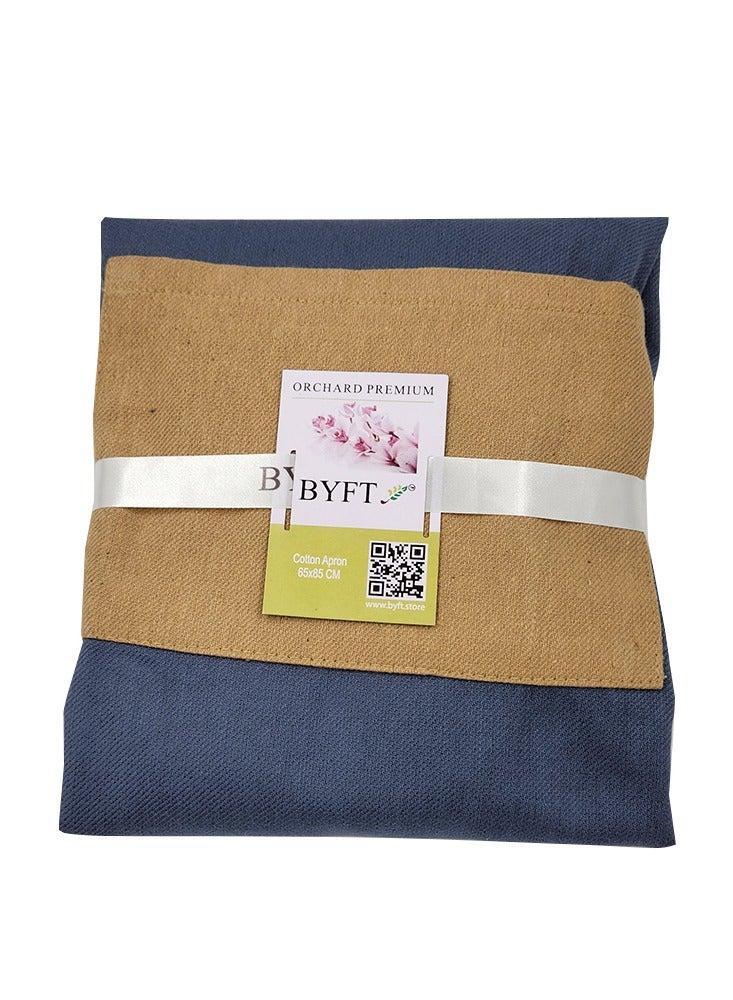 بيفت مريلة المطبخ أوركارد دينم (أزرق وكراميل) - Image 3