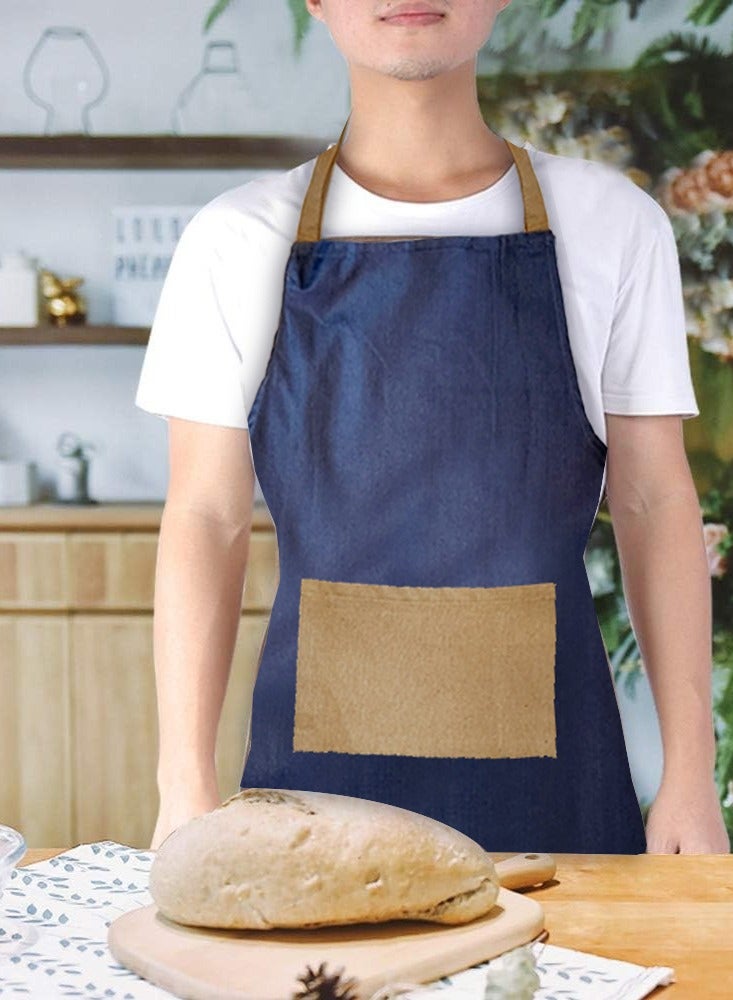 بيفت مريلة المطبخ أوركارد دينم (أزرق وكراميل) - Image 5