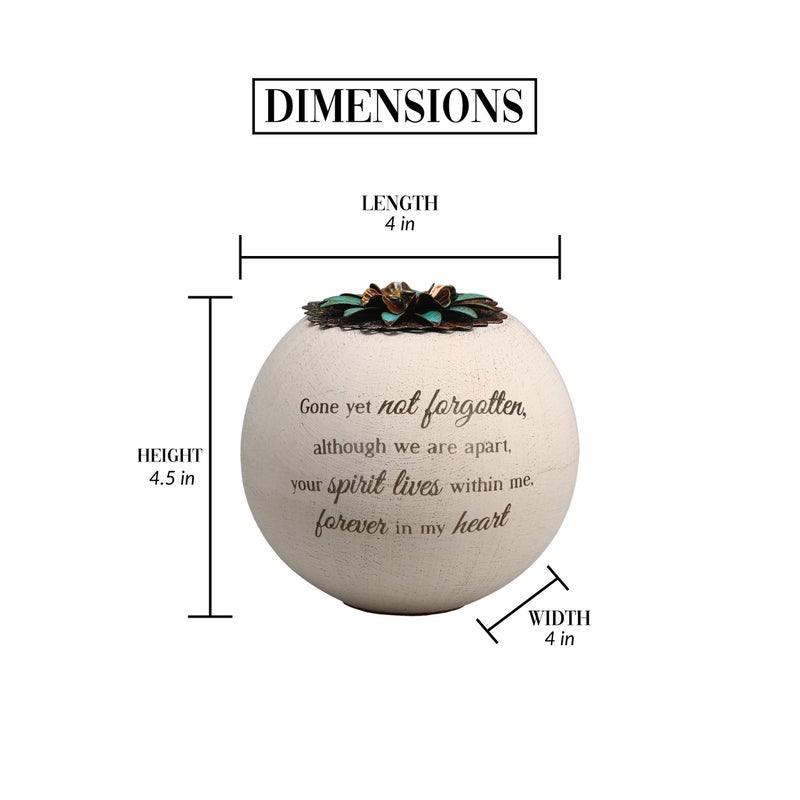 Pavilion Gift Company 19093 Forever in My Heart Terra Cotta Candle Holder, 4-Inch, White - Image 3