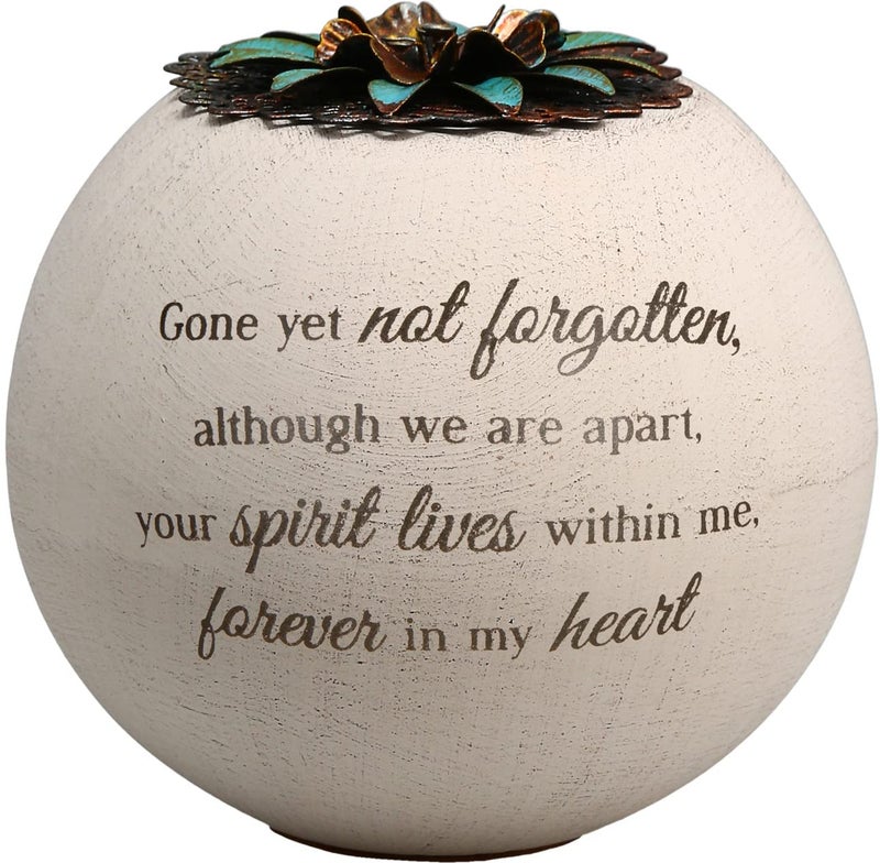 Pavilion Gift Company 19093 Forever in My Heart Terra Cotta Candle Holder, 4-Inch, White - Image 5