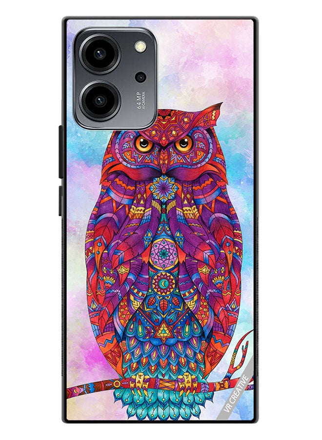 VR CREATIVE Protective Case Cover For Honor 80 SE Elegant Artistic Owl Design Multicolour - Image 1
