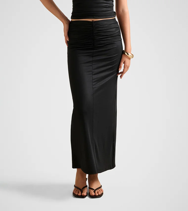 فورايفر نيو Savannah Ruched Mesh Skirt