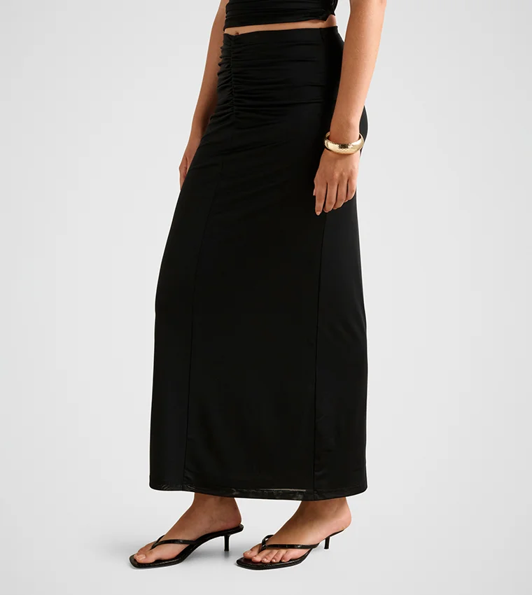 فورايفر نيو Savannah Ruched Mesh Skirt