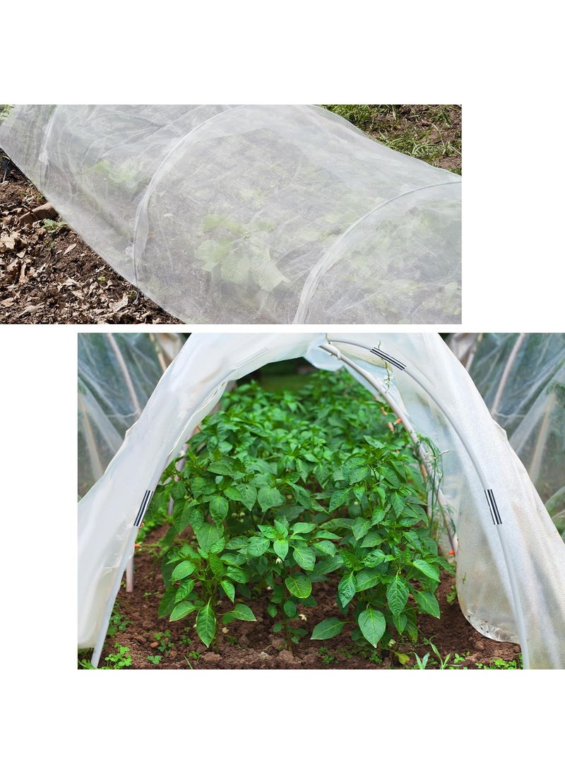 Sratte Sratte 111 Pcs Greenhouse Hoops for Raised Beds DIY Grow Tunnel Fiberglass Garden Hoops Kit 49 x 8 ft Large Plastic Sheeting Film Clips Frame Set for DIY Plant Support Garden Stakes  - Image 5