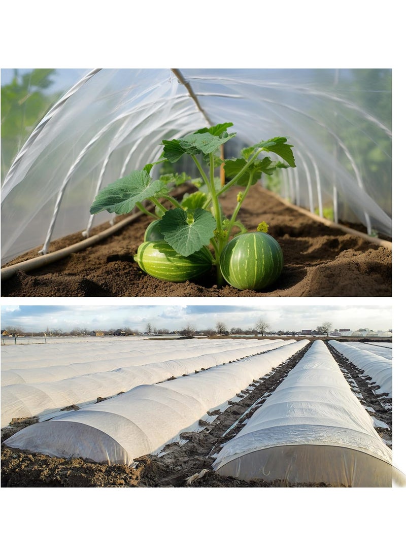 Sratte Sratte 111 Pcs Greenhouse Hoops for Raised Beds DIY Grow Tunnel Fiberglass Garden Hoops Kit 49 x 8 ft Large Plastic Sheeting Film Clips Frame Set for DIY Plant Support Garden Stakes  - Image 4