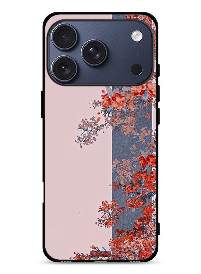 Tolwak Apple iPhone 17 Pro Protective Case Cover Tree Leaves And Flowers Art - Image 1