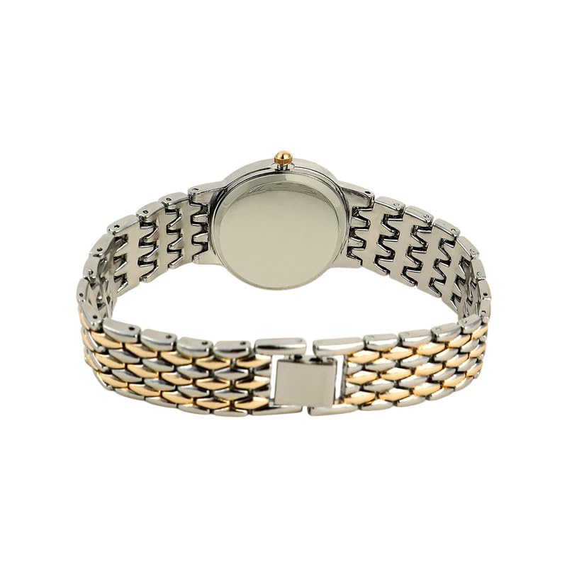 Haute Sauce Women's The Roman Serpent Round Watch, Gold & Silver Stainless Steel Strap, Emerald Green Dial, One-Size, Foldover Closure, Quartz, Battery, Wrist Belt Watch for Female and Girls - Image 5