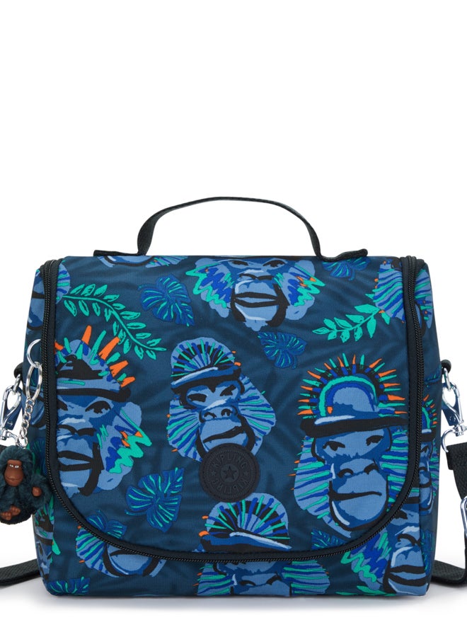 كيبلينغ كيشيرو لانش بوكس كبير (مع جيب ترولي) أزرق قرد مرح للجنسين - Image 1