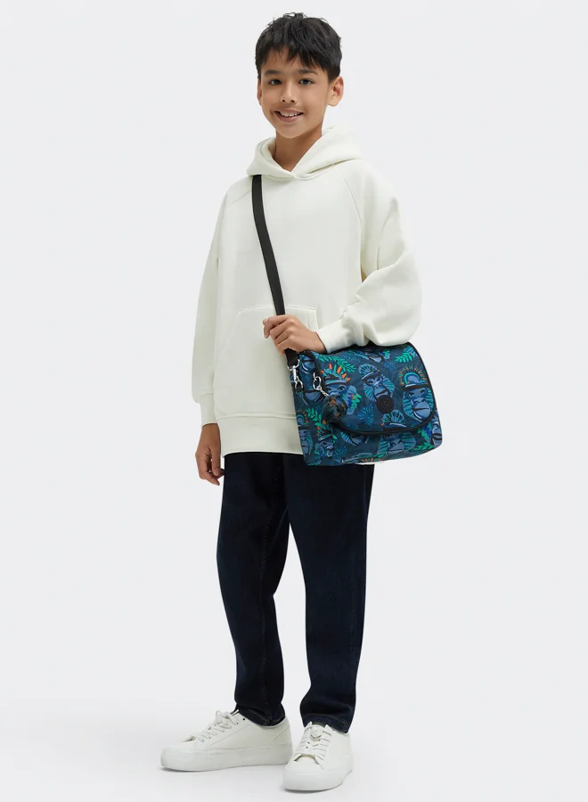 kipling Large lunchbox (with trolley sleeve) Unisex Blue Monkey Fun New Kichirou