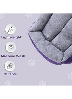 Dog & Cat Bed|Super Soft Plush Top Pet Bed|Oxford Cloth Polyester Filling|Machine Washable Dog Bed|Rectangular Cat Bed With Rise-Edge Pillow|Qy036P-L|Purple - pzsku/Z5CE6E1B9EB4F4B569BA6Z/45/_/1728312132/e0d1c657-b004-477d-8b41-75e4d02f0af0