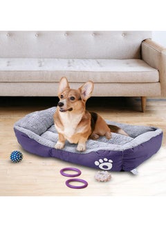 Dog & Cat Bed|Super Soft Plush Top Pet Bed|Oxford Cloth Polyester Filling|Machine Washable Dog Bed|Rectangular Cat Bed With Rise-Edge Pillow|Qy036P-L|Purple - pzsku/Z5CE6E1B9EB4F4B569BA6Z/45/_/1728312168/fefe0487-5ea7-41ee-832d-8bf8342bb6c6