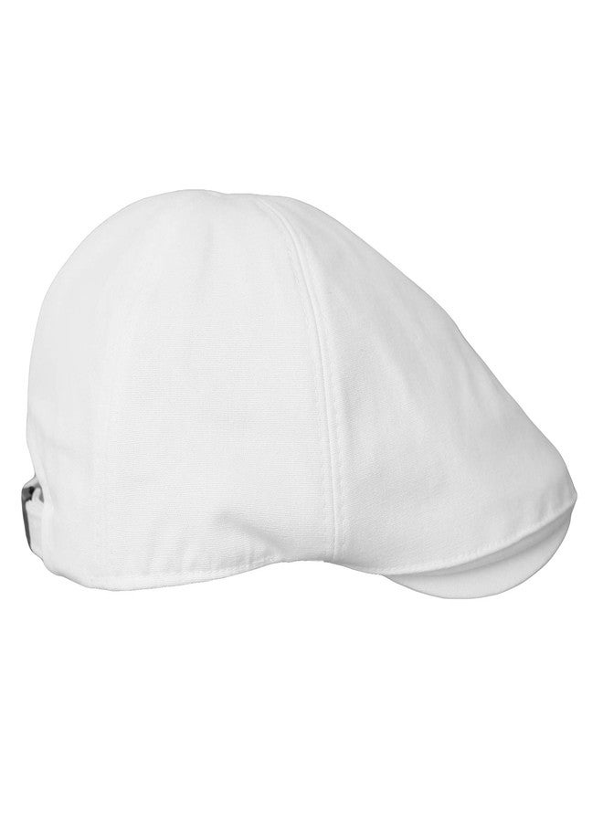 WITHMOONS Flat Cap Cabbie Hat Ivy Irish Hunting Newsboy SL31218 (White) - Image 2