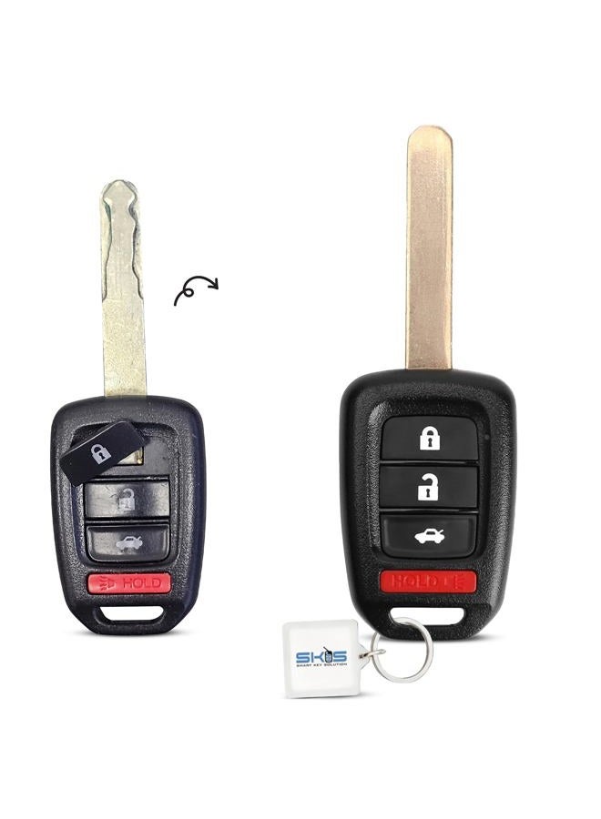 Smart Key Solution Replacement Key Fob Shell Cover Case Compatible for Honda 2013-2016 Accord Crosstour 2014-2015 CR-V Civic 2016-2017 HR-V Keyless Entry Remote Key Fob - Image 2
