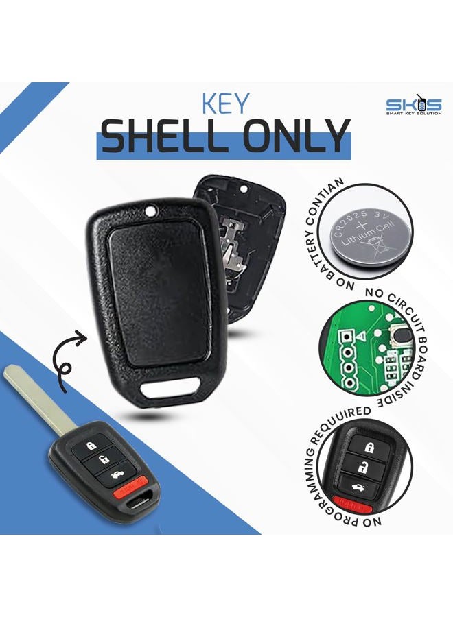 Smart Key Solution Replacement Key Fob Shell Cover Case Compatible for Honda 2013-2016 Accord Crosstour 2014-2015 CR-V Civic 2016-2017 HR-V Keyless Entry Remote Key Fob - Image 4
