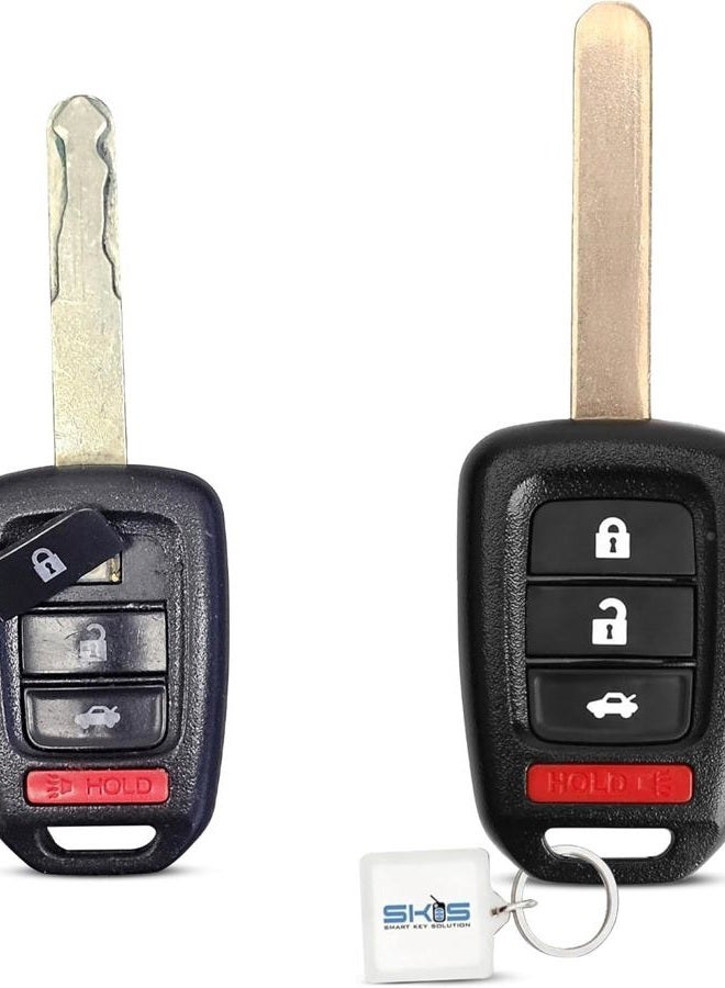 Smart Key Solution Replacement Key Fob Shell Cover Case Compatible for Honda 2013-2016 Accord Crosstour 2014-2015 CR-V Civic 2016-2017 HR-V Keyless Entry Remote Key Fob - Image 1