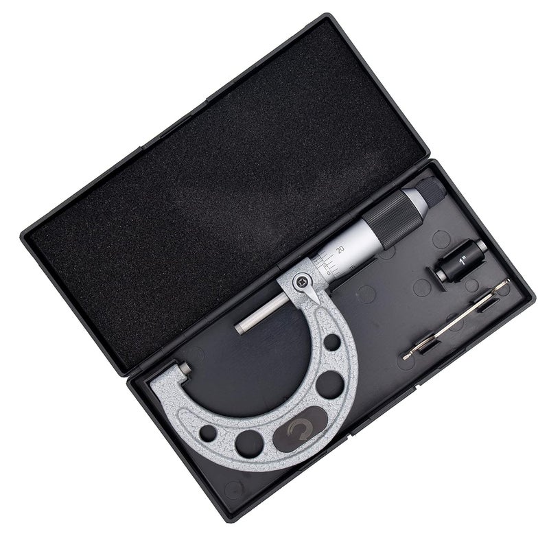 Clockwise Tools MMTR-02 Premium Outside Micrometer with Carbide Tip 1-2" Measuring Range 0.0001" Graduation Precision Machinist Tool - Image 5