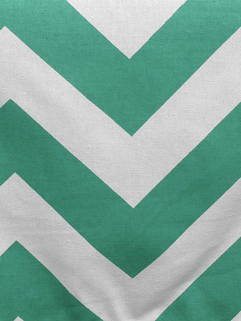 Dekor World Chevron Printed Aqua Table Runner with 6 Pcs Place Mat and Napkin (33x180cm/33x47cm/45x45cm) (Pack of 19 Pcs)-6 Seater Dining & Center Table - Image 5
