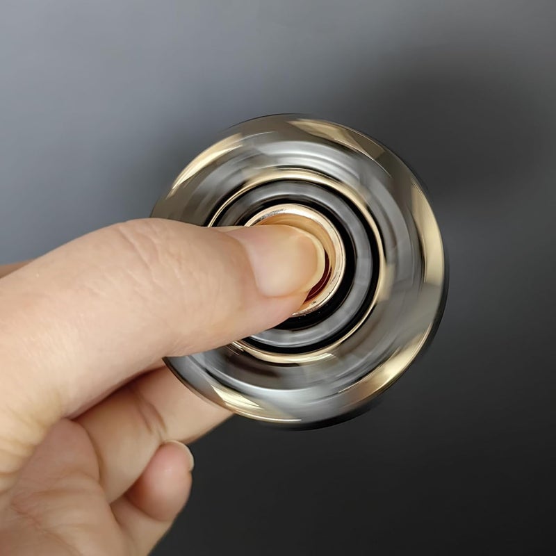 T-Conceal EDC Fidget Sliders Open Armor Spinner Fidget Toy Stress Relief for Adults Magnetic Metal (رمادي ذهبي) - Image 5