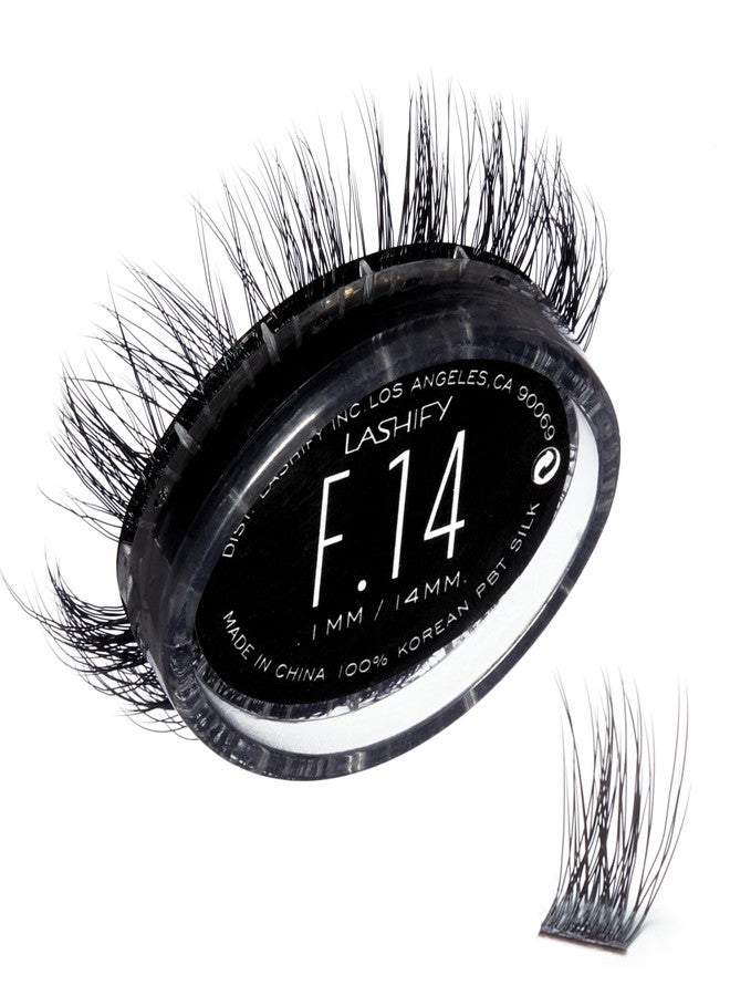 Lashify Fluffy 14mm Gossamer Eyelash Extensions Refill, Black, Easy DIY False Lashes To Add Fullness and Dimension - Image 1