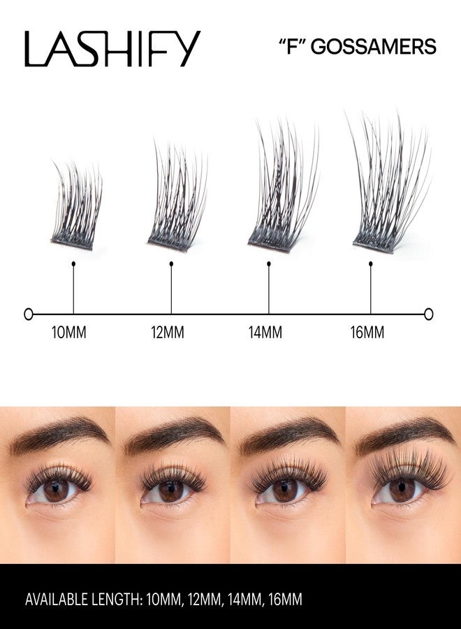 Lashify Fluffy 14mm Gossamer Eyelash Extensions Refill, Black, Easy DIY False Lashes To Add Fullness and Dimension - Image 4
