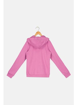 Adidas Kids Boy Sportswear Fit Long Sleeve Outdoor Sweatshirt, Light Purple  - Image 2