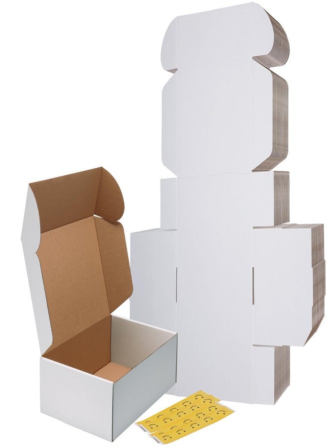 RLAVBL 12x8x4 Inches Shipping Boxes Set of 20, White Small Corrugated Cardboard Box, Mailer Boxes for Packing Small Business - Image 1