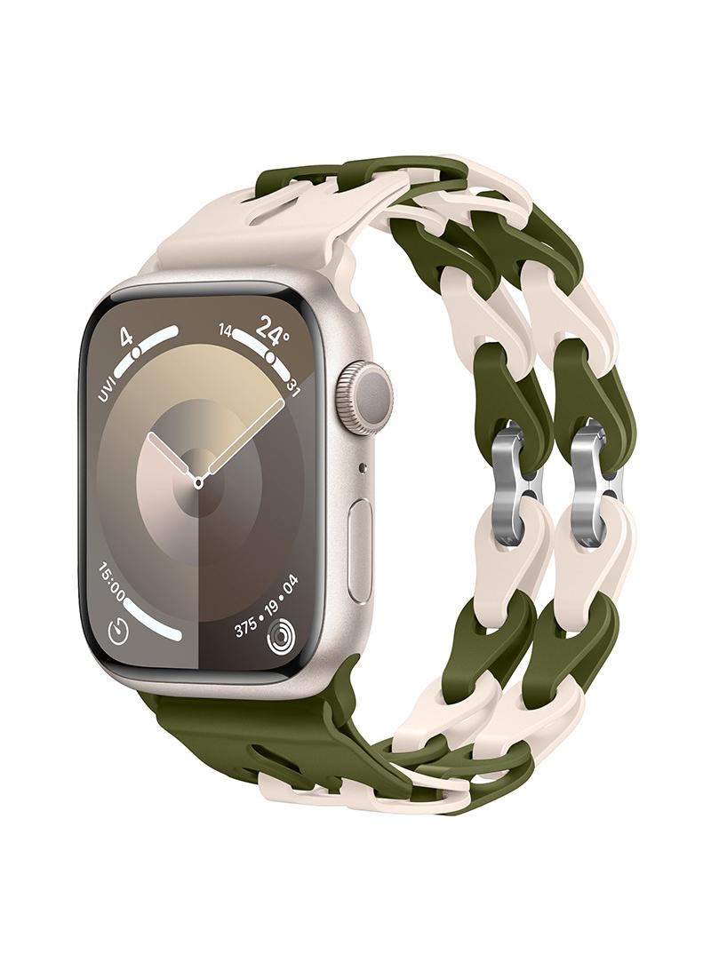 Y&D For Apple 42/44/45/49mm Fashion Hollow Silicone Bracelet Strap - Image 2