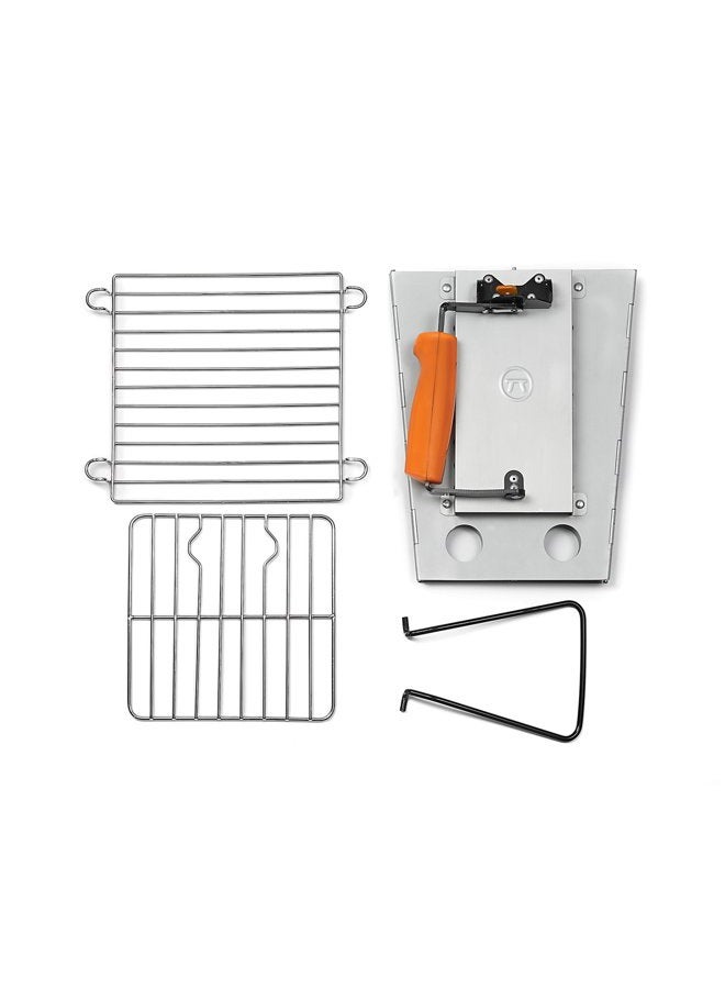 Outset 76356 Collapsible Camping Grill and Chimney Starter, Metallic, 1 ea - Image 4