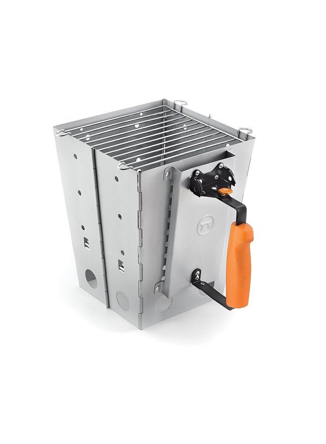 Outset 76356 Collapsible Camping Grill and Chimney Starter, Metallic, 1 ea - Image 1
